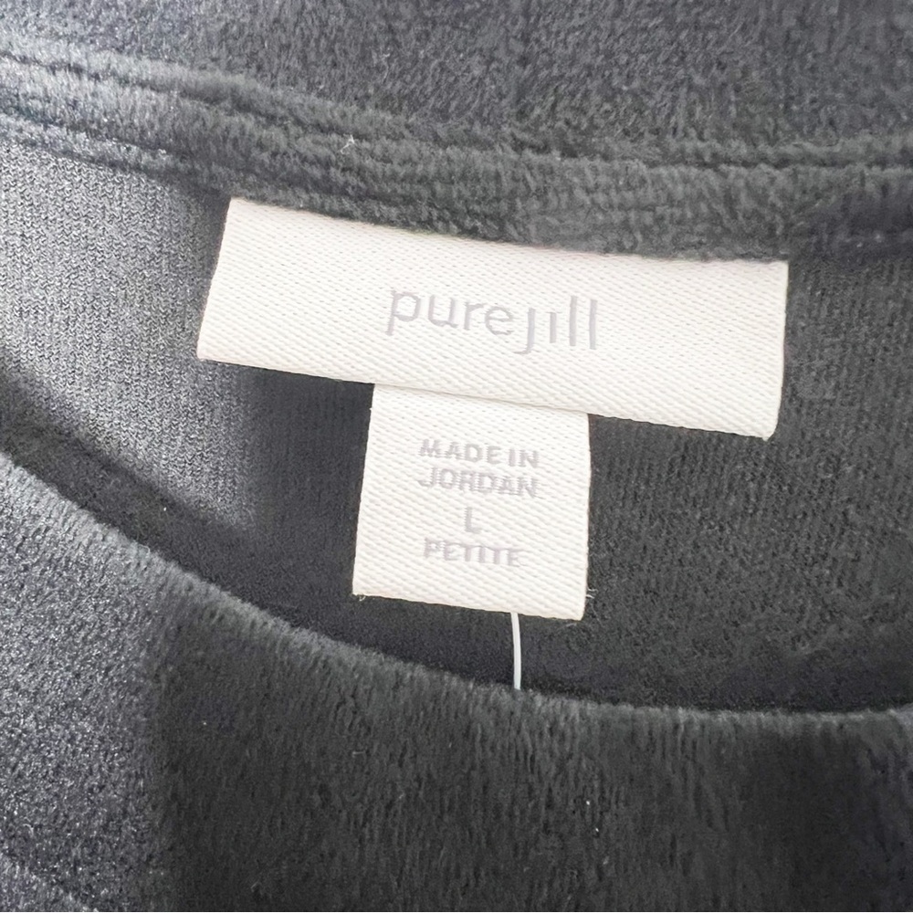 NEW with tags J. Jill Pure Velour Black Long Sleeve Dress - Picture 5 of 6